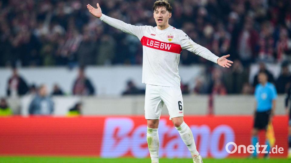 Angelo Stiller kann im Bundesliga-Hit gegen die Bayern für seine WM-Nominierung werben. (Archivbild) Bild: Tom Weller/dpa