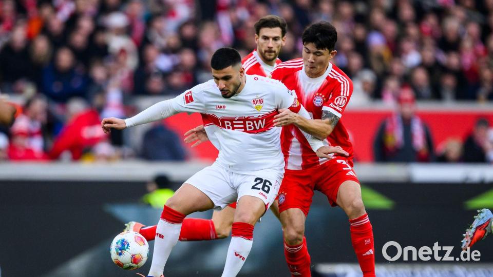 Stuttgarts Stürmerstar Deniz Undav (l.) blieb diesmal ohne Treffer. Bild: Tom Weller/dpa