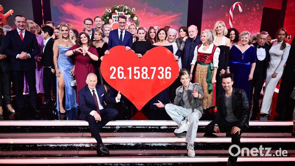 Viele Prominente sammelten im ZDF bei „Ein Herz für Kinder“ für einen guten Zweck. Bild: Sebastian Christoph Gollnow/dpa