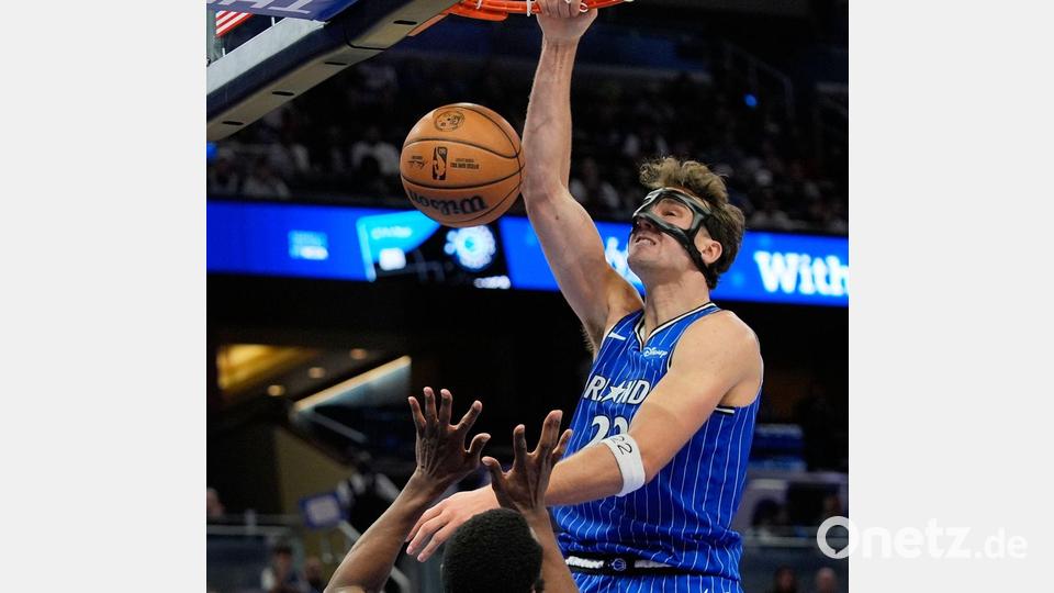 Mit 32 Punkten erzielte Franz Wagner gegen Miami seine zweithöchste Ausbeute in dieser Saison. Bild: John Raoux/AP/dpa