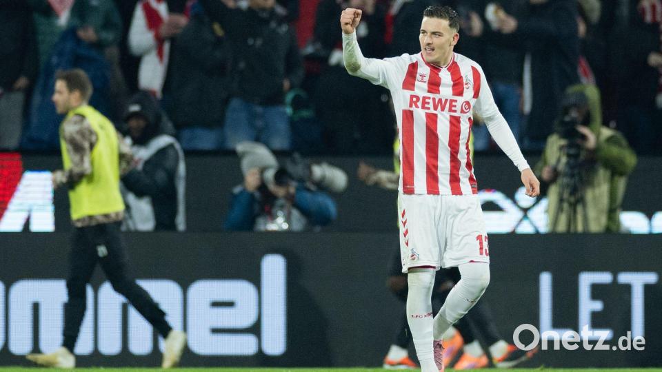 El Mala jubelt über sein Tor zum 1:0. Bild: Rolf Vennenbernd/dpa