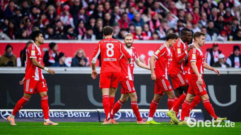Konrad Laimer trifft zur Münchner Führung. Bild: Tom Weller/dpa