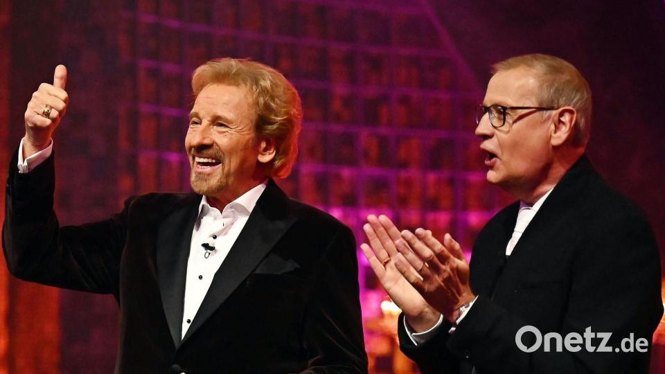 Thomas Gottschalk verabschiedet sich vom TV-Bildschirm am Samstagabend. (Handout) Bild: Julia Feldhagen/RTL/dpa