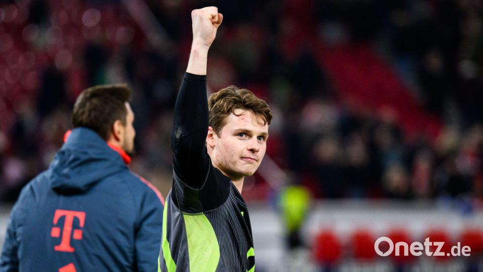 Überzeugte beim Münchner Sieg in Stuttgart: Torwart Jonas Urbig. Bild: Tom Weller/dpa