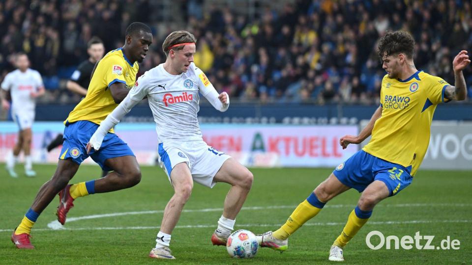 Braunschweig und Kiel trennten sich in einem wilden Spiel 1:1. Bild: Swen Pförtner/dpa