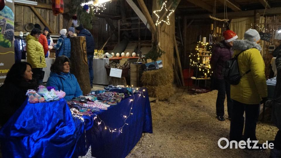 Im Stadel war eine Weihnachtswelt mit vielen Geschenkideen aufgebaut. Bild: wel