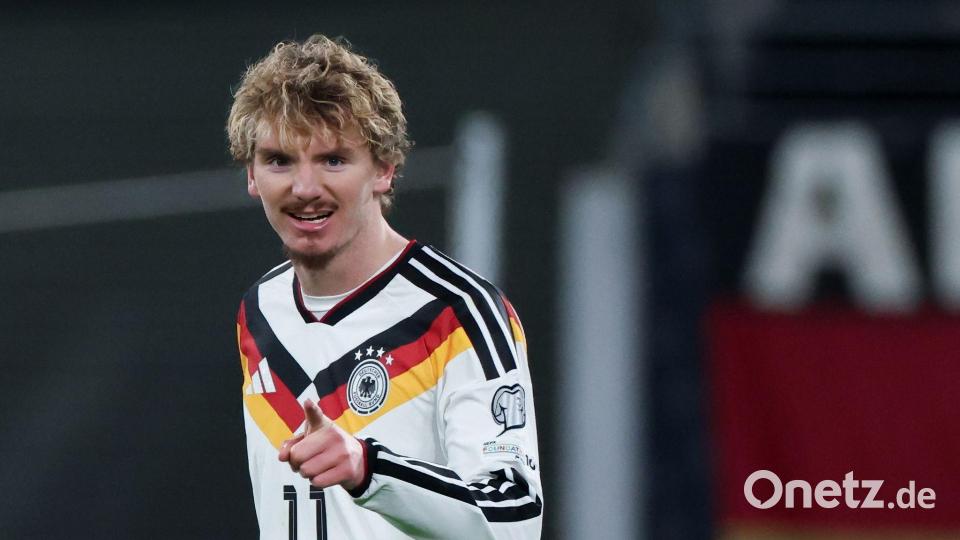 Nick Woltemade ist bekannt für seine markante 80er-Jahre-Frisur. (Archivbild) Bild: Jan Woitas/dpa