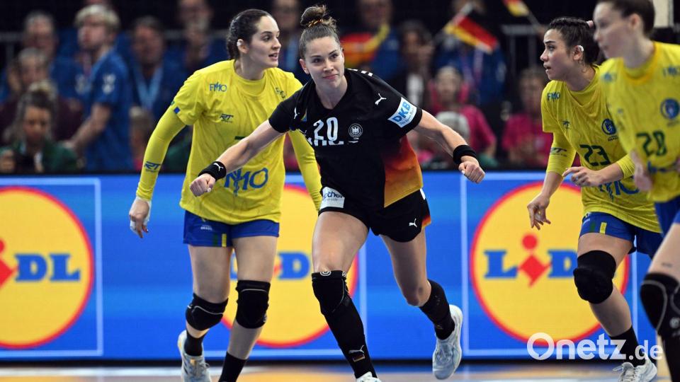 Wichtig im Angriff und in der Abwehr: Emily Vogel. Bild: Federico Gambarini/dpa