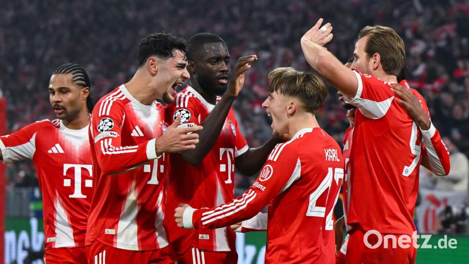Der FC Bayern jubelt weiter über Tore von Lennart Karl (m). Bild: Sven Hoppe/dpa