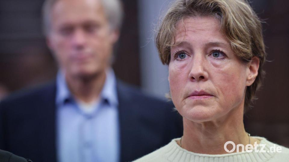 Christina Block richtet über die Medien eine Botschaft an ihre Kinder. Bild: Christian Charisius/dpa/Pool/dpa