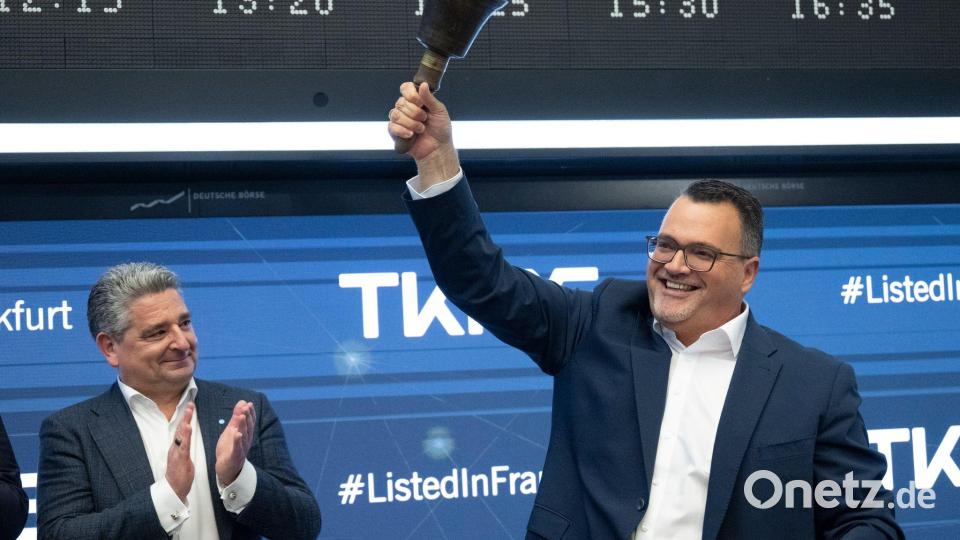 In Deutschland wagten sich in diesem Jahr vergleichsweise wenige Unternehmen an die Börse - aber drei der Neulinge zählen zu den größten europäischen Börsengängen 2025: unter anderem der des Marineschiffbauers TKMS. (Archivbild) Bild: Boris Roessler/dpa