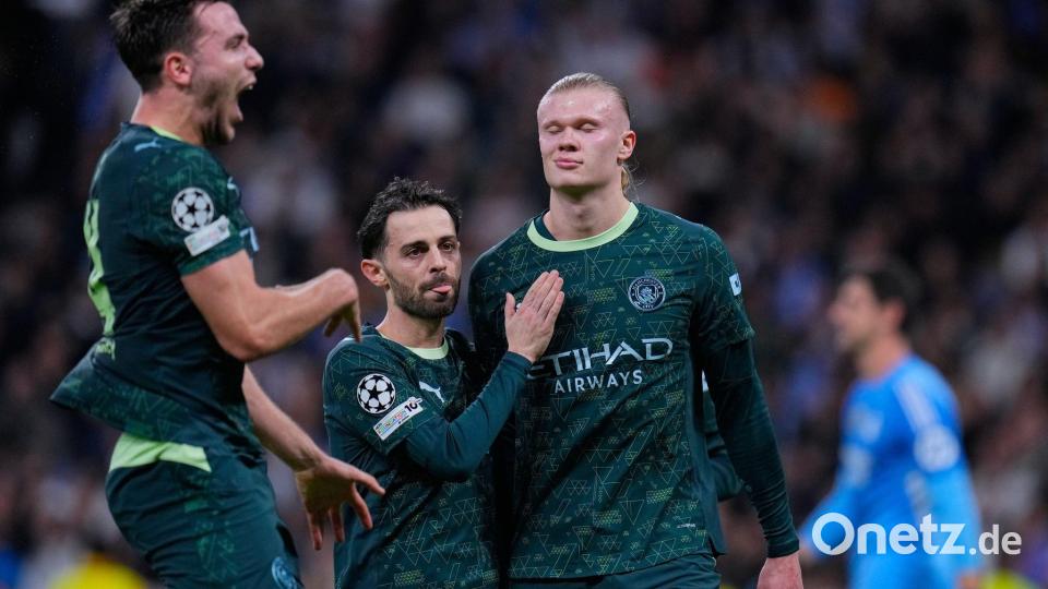 Superstar Erling Haaland vergrößert die Sorgen von Real-Trainer Xabi Alonso. Bild: Manu Fernandez/AP/dpa