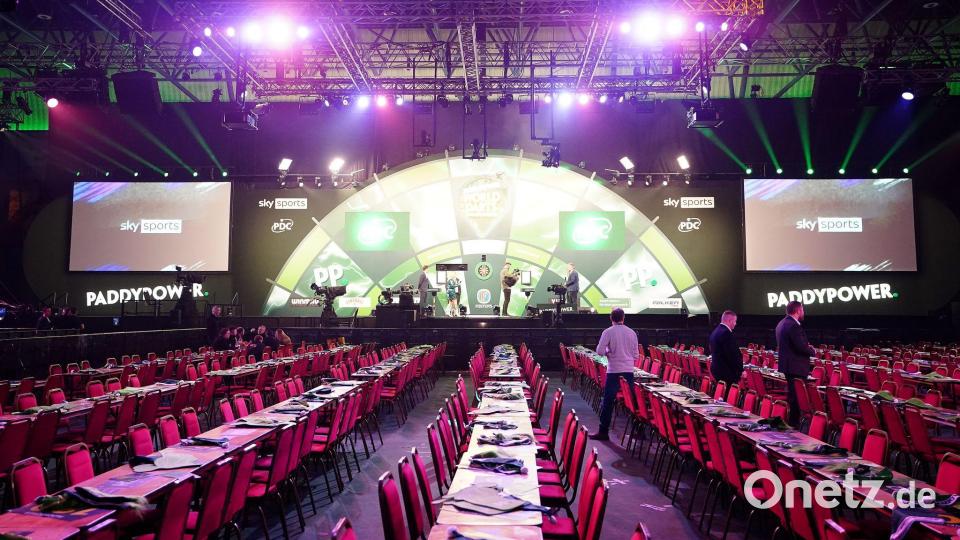 Die größte Darts-Bühne der Welt: Alexandra Palace. Bild: Zac Goodwin/PA Wire/dpa