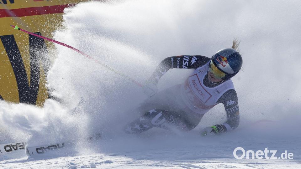 Kaum zu bremsen: Lindsey Vonn fuhr beim Speed-Auftakt in St. Moritz famos. Bild: Luciano Bisi/AP/dpa