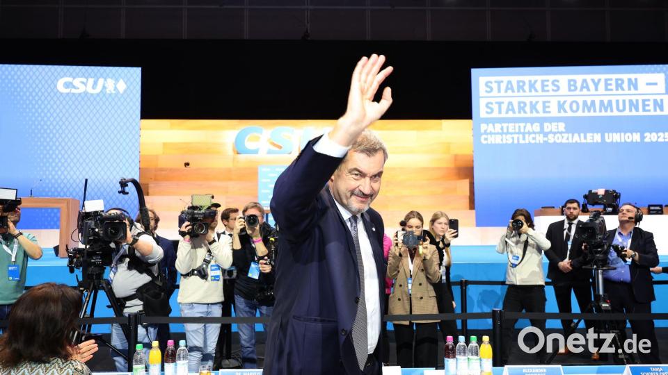 Markus Söder sieht die CSU voll auf Kurs. Bild: Karl-Josef Hildenbrand/dpa