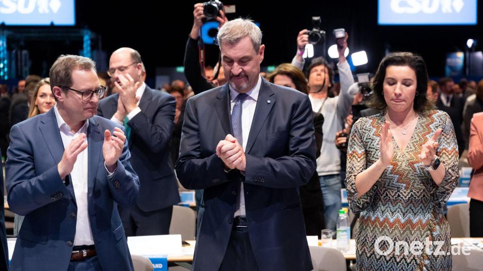 Mit seinem Prozent-Ergebnis dürfte Markus Söder nicht zufrieden sein. Bild: Sven Hoppe/dpa