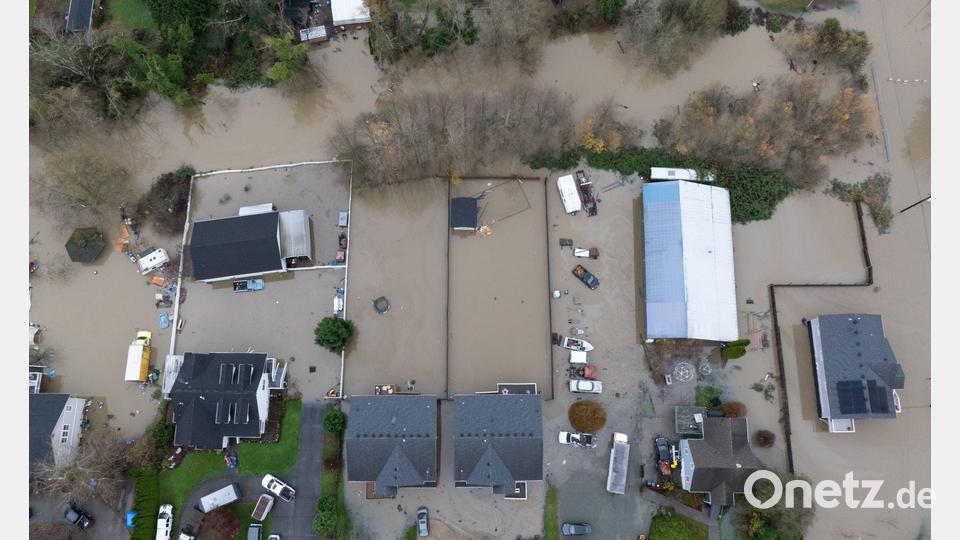 Tagelange Regenfälle hatten heftige Überschwemmungen im Bundesstaat Washington an der US-Westküste ausgelöst. Bild: Stephen Brashear/AP/dpa