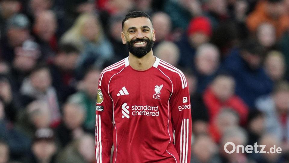 Hat wieder gut lachen: Mohamed Salah Bild: Martin Rickett/PA Wire/dpa