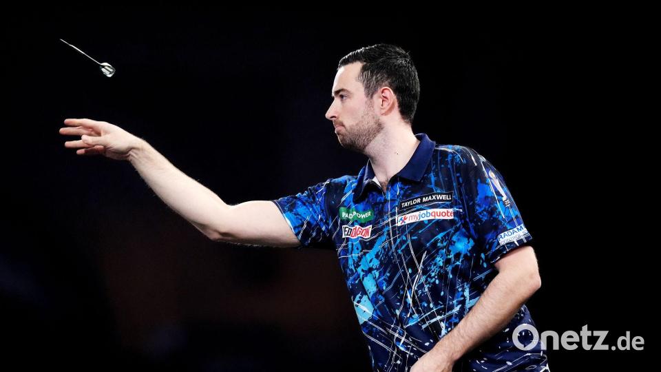 Ex-Weltmeister Luke Humphries ist Lims nächster Gegner. Bild: John Walton/PA Wire/dpa