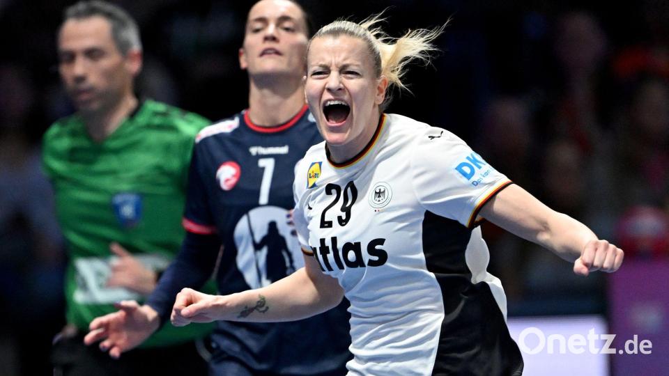 Kapitänin Antje Döll führt Deutschlands Handballerinnen zum größten Erfolg seit 1993. Bild: Federico Gambarini/dpa