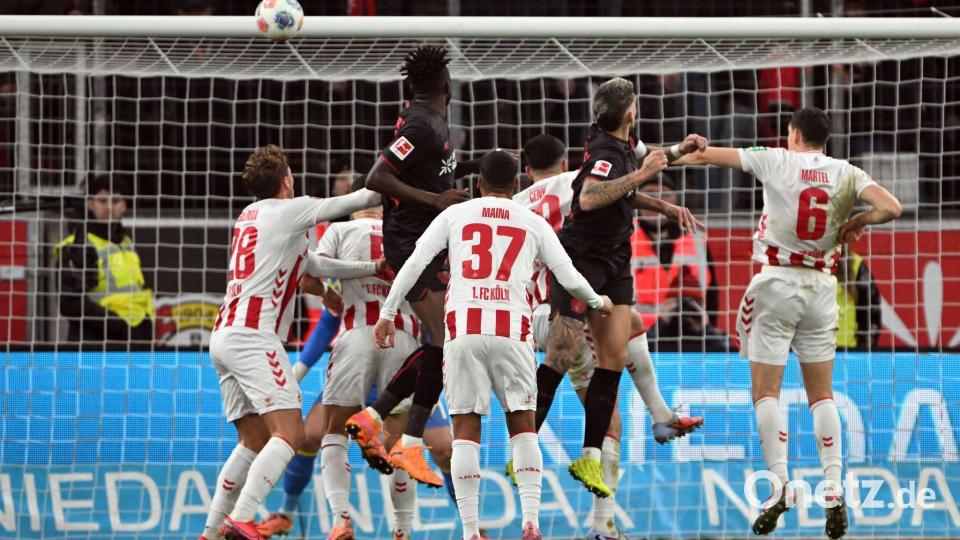 Robert Andrich sorgte per Kopf für das Tor zum 2:0. Bild: Federico Gambarini/dpa