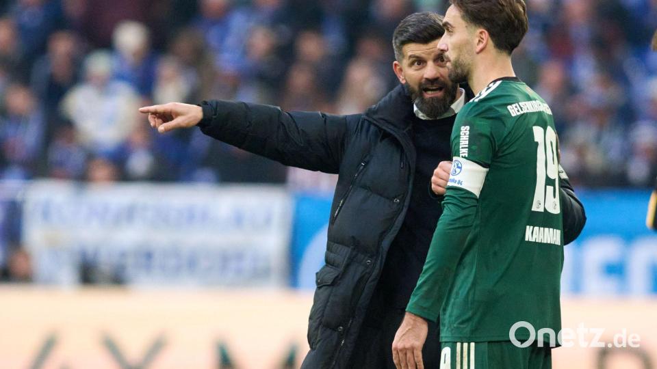 Der Trainer und sein Kapitän: Garanten für Schalkes Aufschwung. Bild: Bernd Thissen/dpa