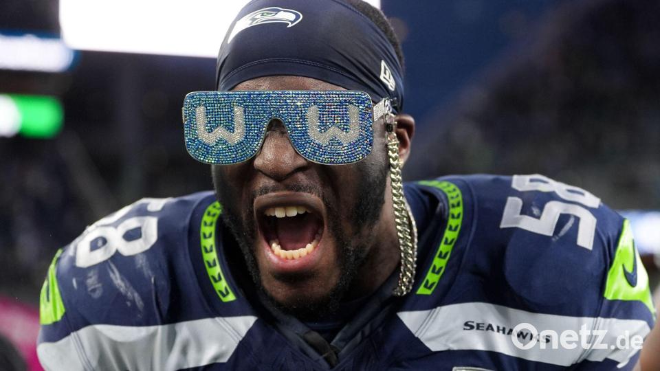 Seattle Seahawks Linebacker Derick Hall reagiert nach einem NFL-Footballspiel gegen die Indianapolis Colts. Bild: Lindsey Wasson/AP/dpa