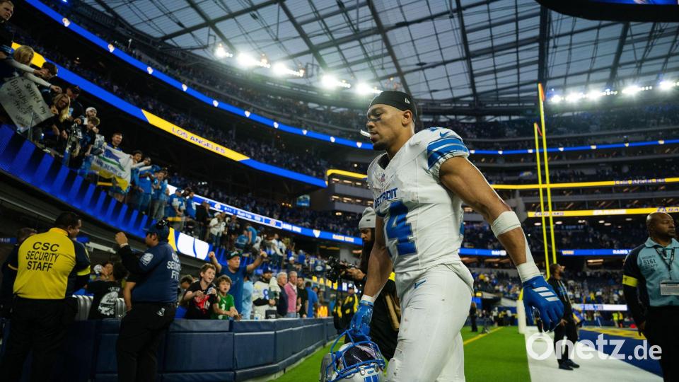 Zwei Touchdowns von St. Brown in Los Angeles reichten nicht für die Lions. Bild: Maximilian Haupt/dpa