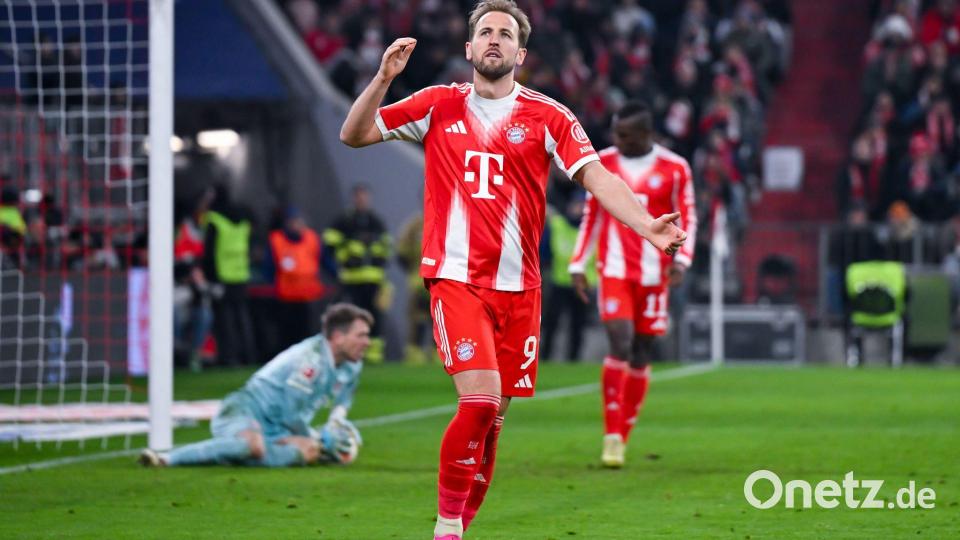 Harry Kane rettet dem FC Bayern einen Punkt. Bild: Sven Hoppe/dpa