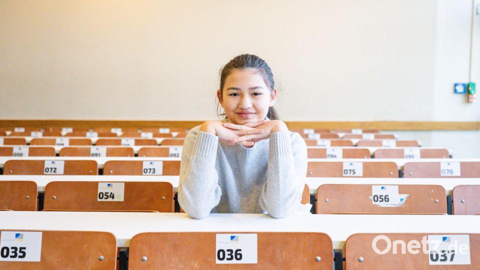 Mit gerade mal elf Jahren hatte Lina Heider im Sommer ihr Abi-Zeugnis in der Tasche. Bild: Benjamin Westhoff/dpa
