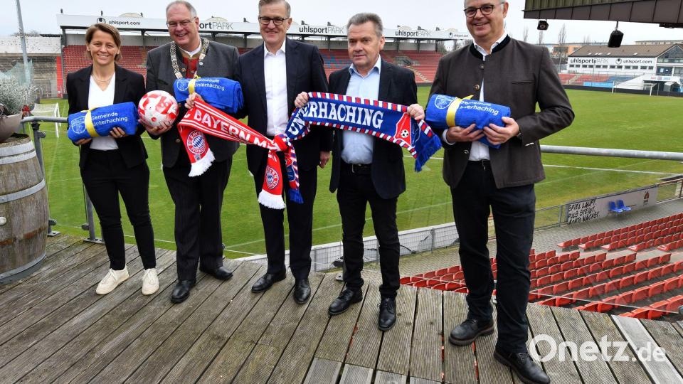 Der Sportpark Unterhaching gehört nun dem FC Bayern. Bild: Jens Niering/dpa