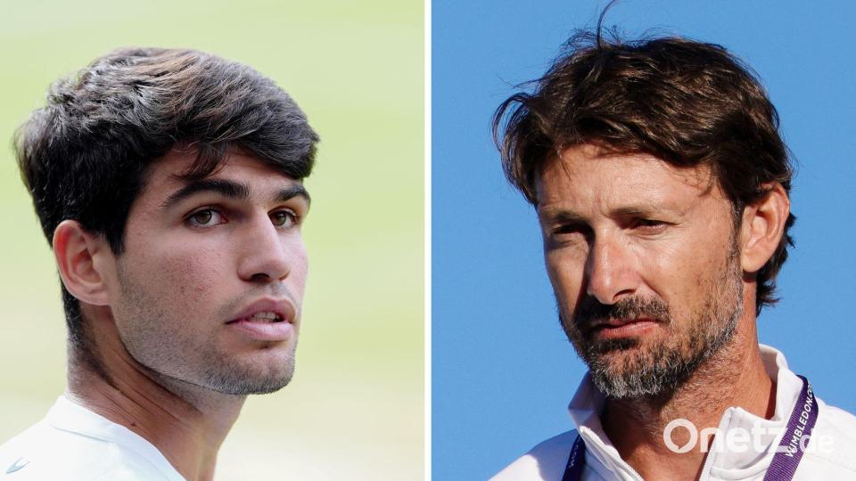 Gehen künftig getrennte Wege: Tennisstar Carlos Alcaraz (l) und Trainer Juan Carlos Ferrero Bild: John Walton/Frank Molter/PA Wire/dpa/dpa