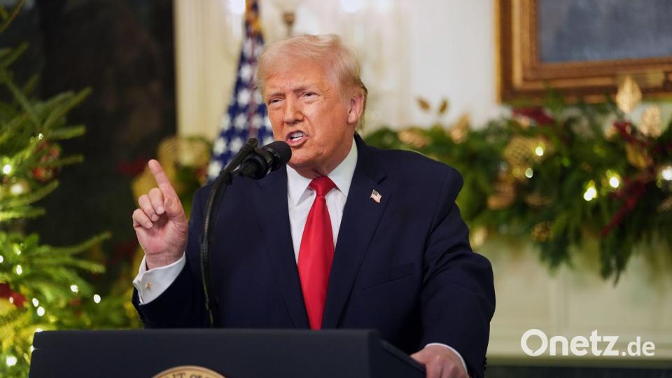 US-Präsident Donald Trump spricht während einer Ansprache an die Nation. Bild: Doug Mills/Pool The New York Times/dpa