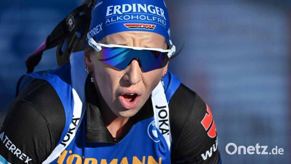 Franziska Preuß legt nach ihrer Zwangspause ein solides Comeback hin. (Archivbild) Bild: Martin Schutt/dpa