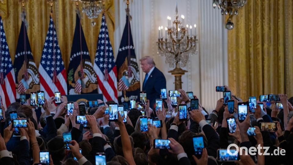 US-Präsident Donald Trump während eines Chanukka-Empfangs. Bild: Andrew Leyden/ZUMA Press Wire/dpa