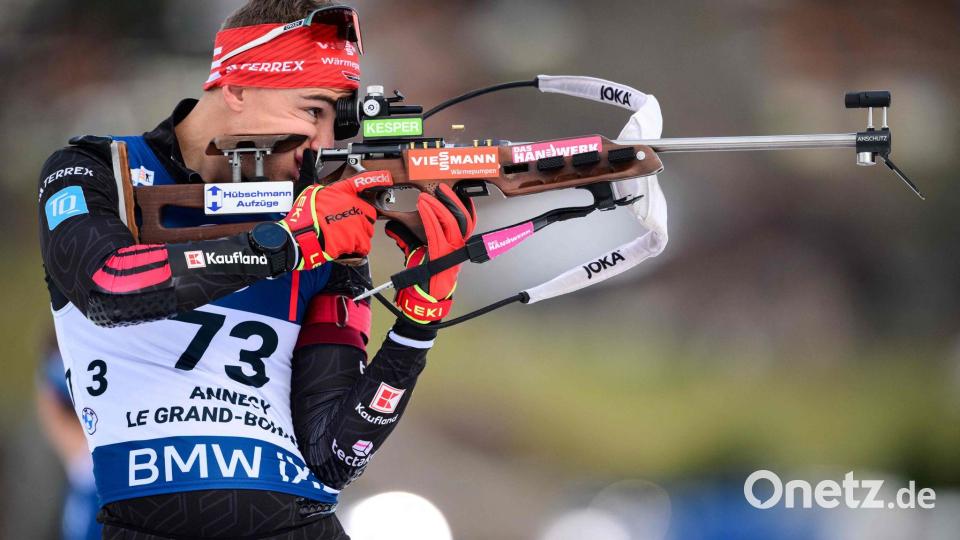Simon Kaiser beim letzten Sprint des Jahres. Bild: Olivier Chassignole/AFP/dpa