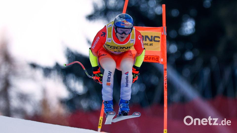 Der Schweizer Marco Odermatt musste sich diesmal mit Platz zwei begnügen. Bild: Gabriele Facciotti/AP/dpa