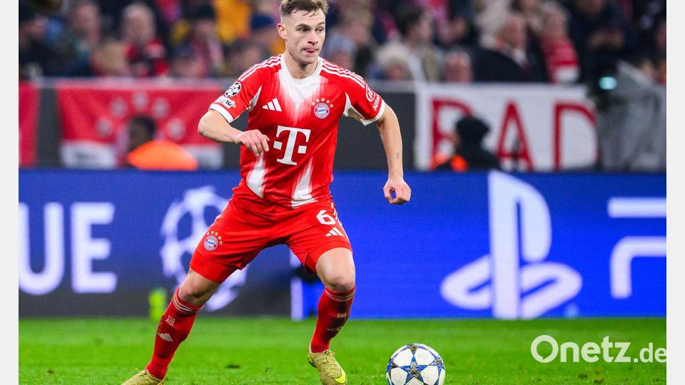 Der Fuß schmerzt zu sehr: Joshua Kimmich fehlt dem FC Bayern zum Jahresabschluss. (Archivbild) Bild: Tom Weller/dpa