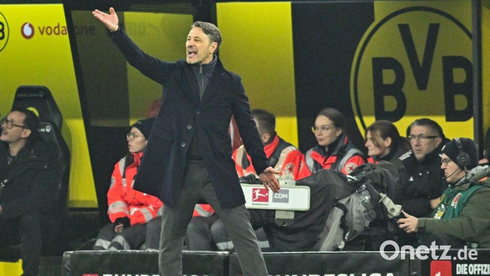 Trainer Niko Kovac war mit der Leistung von Karim Adeyemi nicht einverstanden. Bild: Bernd Thissen/dpa