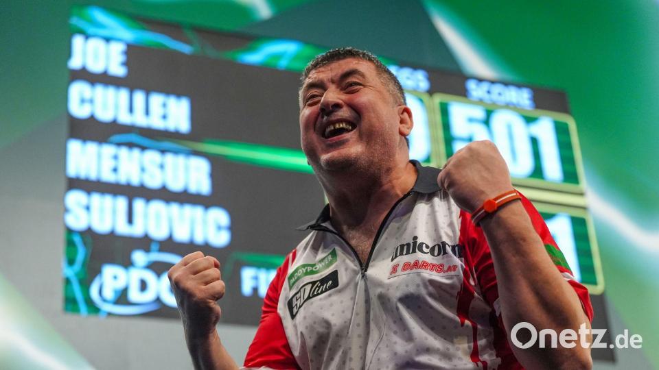 Steht in der dritten Runde der WM: Mensur Suljovic Bild: Bradley Collyer/PA Wire/dpa