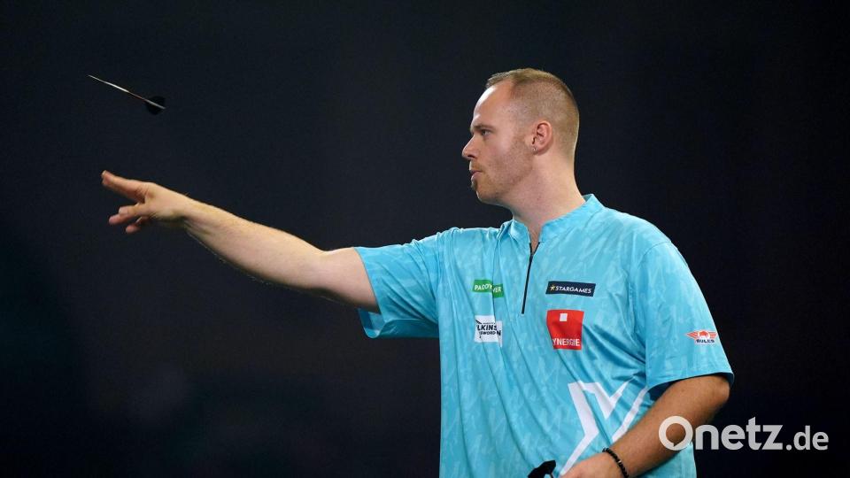 Chancenlos gegen Luke Woodhouse: Max Hopp. Bild: Bradley Collyer/PA/AP/dpa