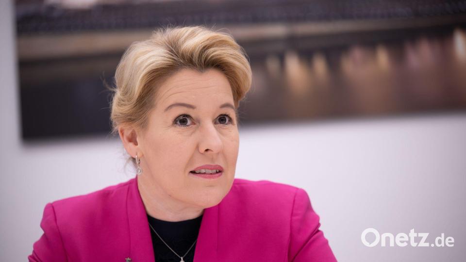 Berlins Wirtschaftssenatorin Franziska Giffey: „Werden nicht trotz, sondern wegen Klimaschutz wirtschaftlich erfolgreich sein.“ Bild: Sebastian Christoph Gollnow/dpa