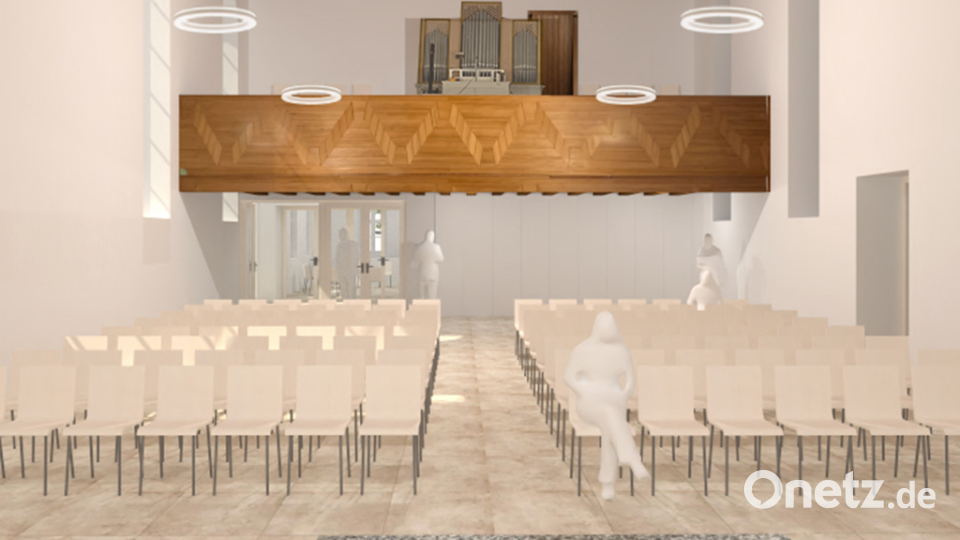 So soll die Kirche aussehen, wenn sie fertig ist. Für die Anschaffung der 180 Stühle werden noch Stuhlpaten gesucht. Bild: m8 Architekten