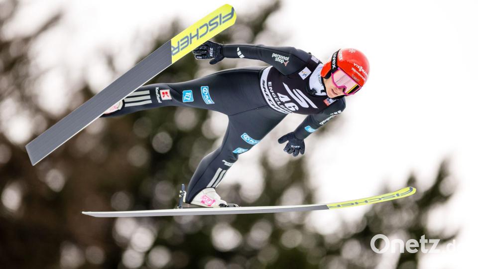 Katharina Schmid kann mit ihrer Leistung in Engelberg sehr zufrieden sein. Bild: Philipp Schmidli/KEYSTONE/dpa