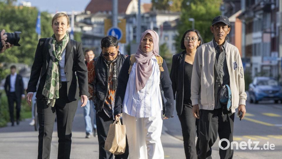 Zwei der Kläger sprachen im September persönlich vor dem Schweizer Gericht. (Archivbild) Bild: Urs Flueeler/KEYSTONE/dpa