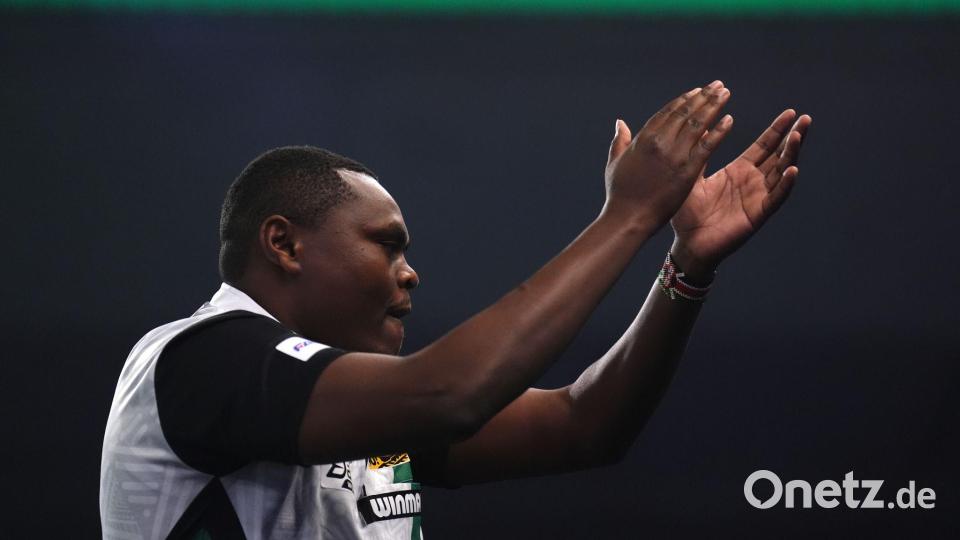 Der Kenianer Munyua war in Runde zwei chancenlos. Bild: John Walton/PA Wire/dpa