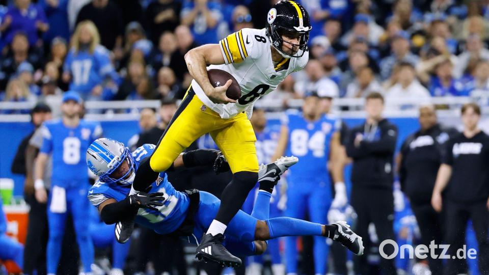 Steelers-Quarterback Rodgers unter Druck gegen die Lions Bild: Rey Del Rio/ AP/dpa