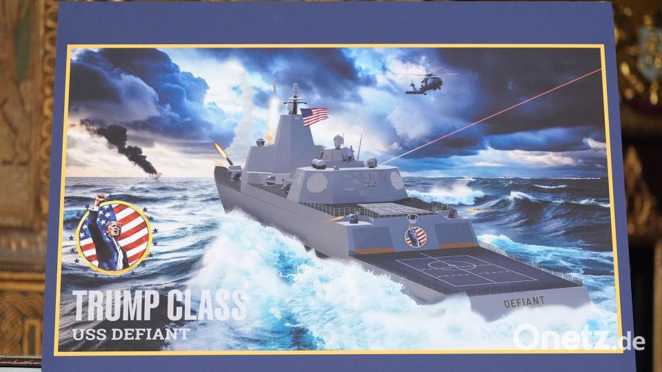 Trump kündigt den Bau von neuen Schlachtschiffen an. Bild: Alex Brandon/AP/dpa