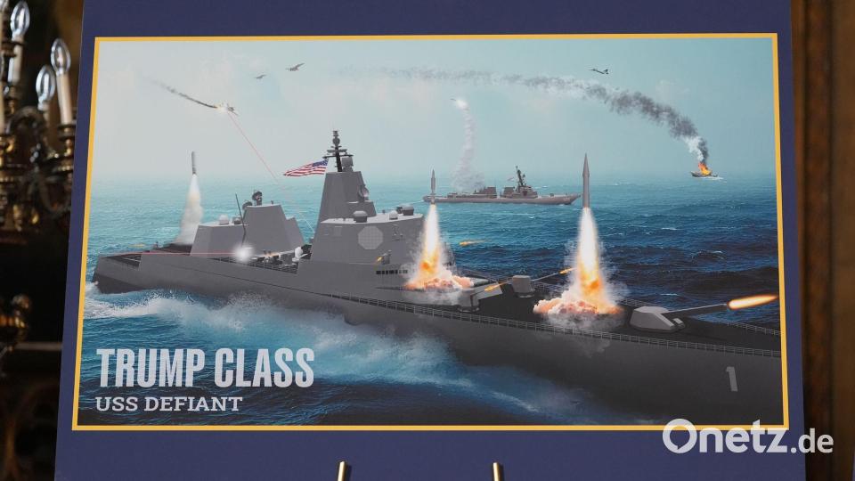 Trump kündigt den Bau von neuen Schlachtschiffen an. Bild: Alex Brandon/AP