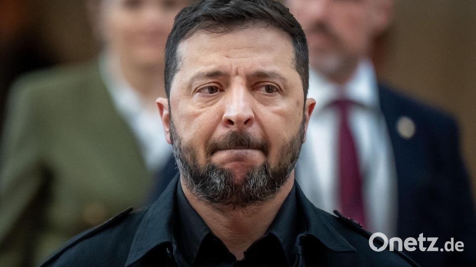 Hoffnungen auf einen Nato-Beitritt kann Rutte dem ukrainischen Präsidenten Wolodymyr Selenskyj derzeit nicht machen. (Archivbild) Bild: Michael Kappeler/dpa